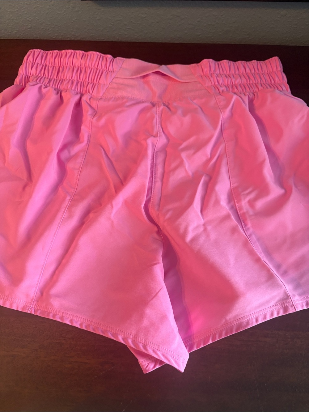 NIKE Women's Pink Athletic Running Shorts with Reflective Swoosh - Picture 13 of 16